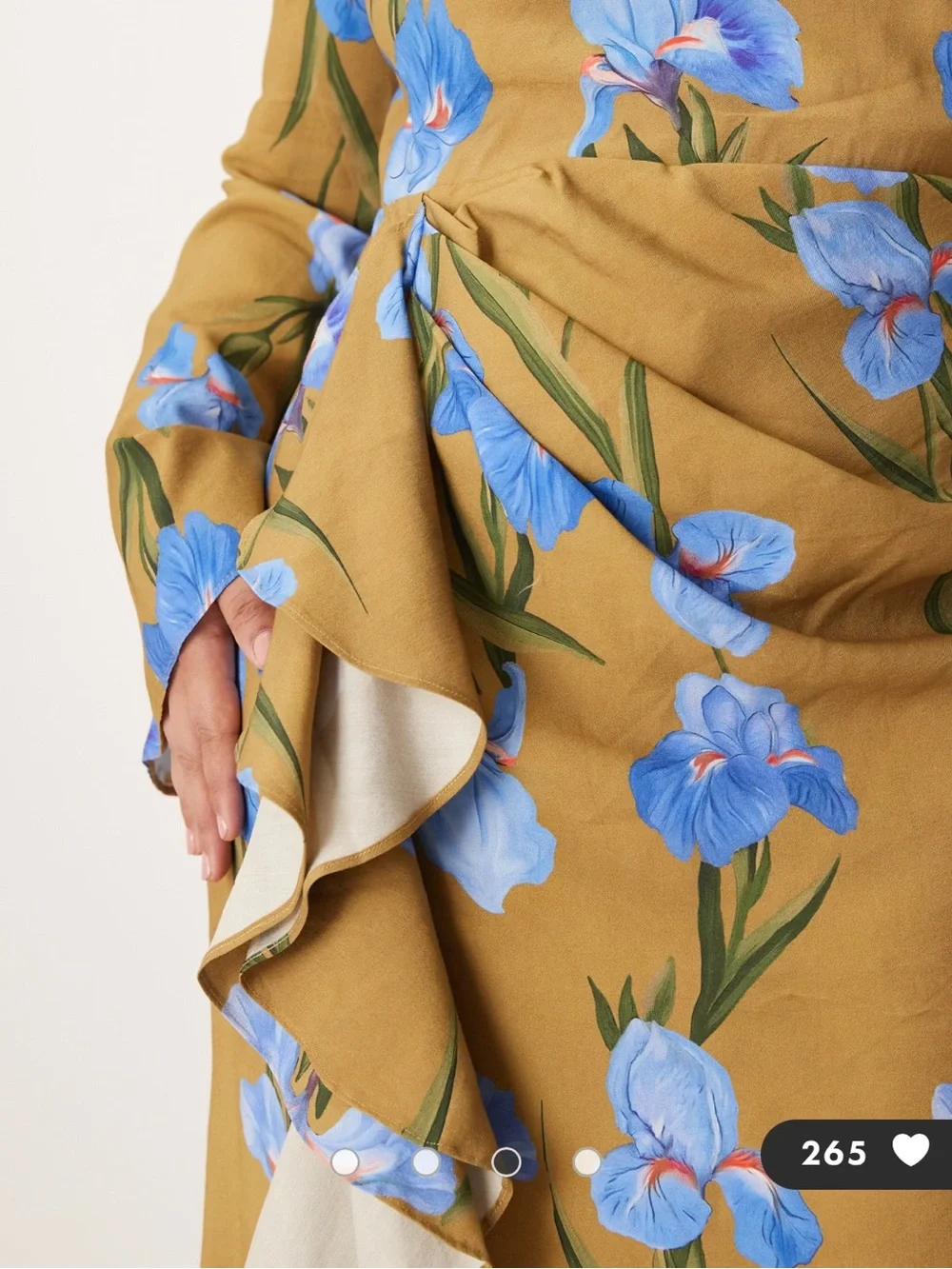 NWT ASOS DESIGN Curve long sleeve maxi dress with ruffle skirt floral